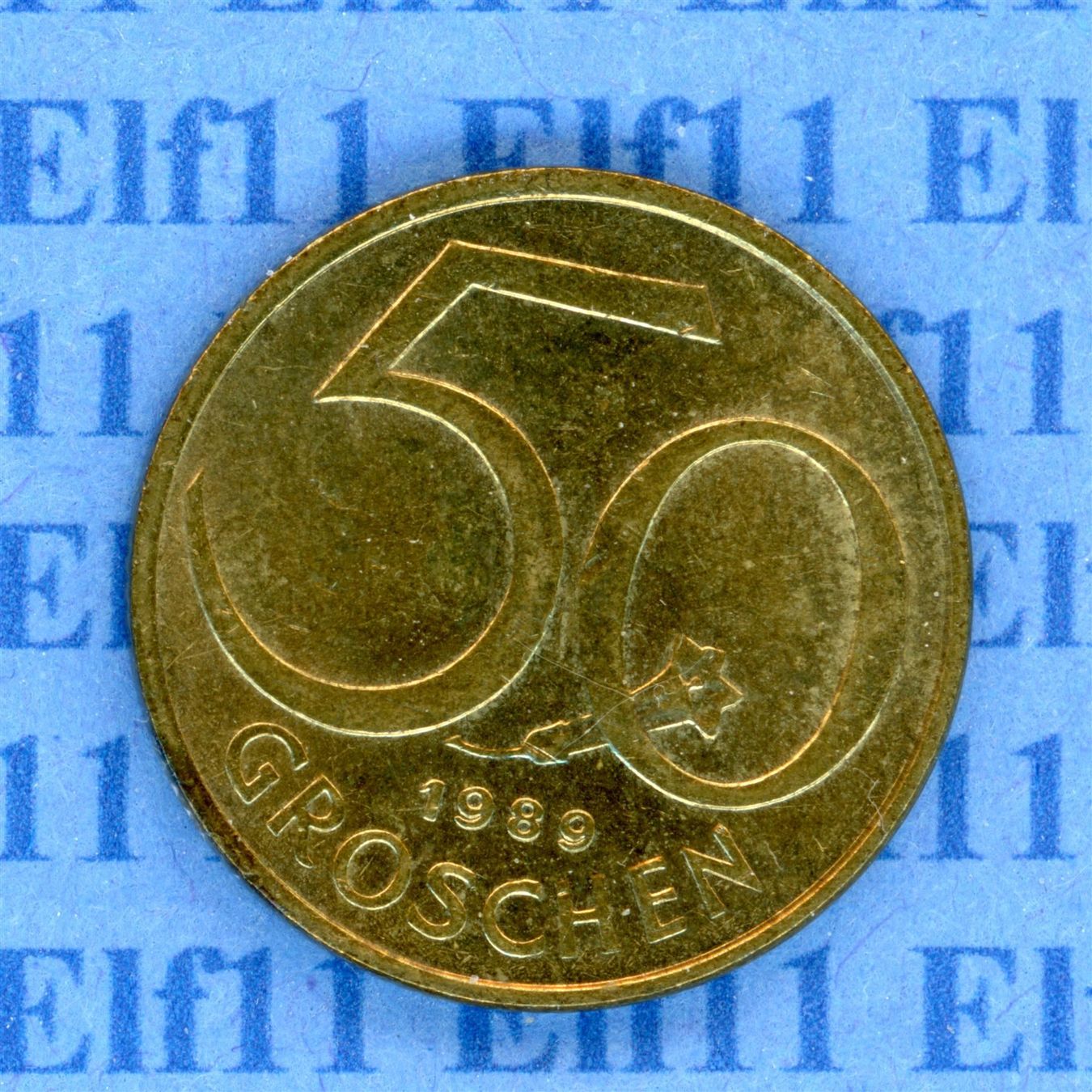Tutti le monete: ATS___0.50 1989 -vz 50 Groschen – Usato da Widnau venduto da Elf11