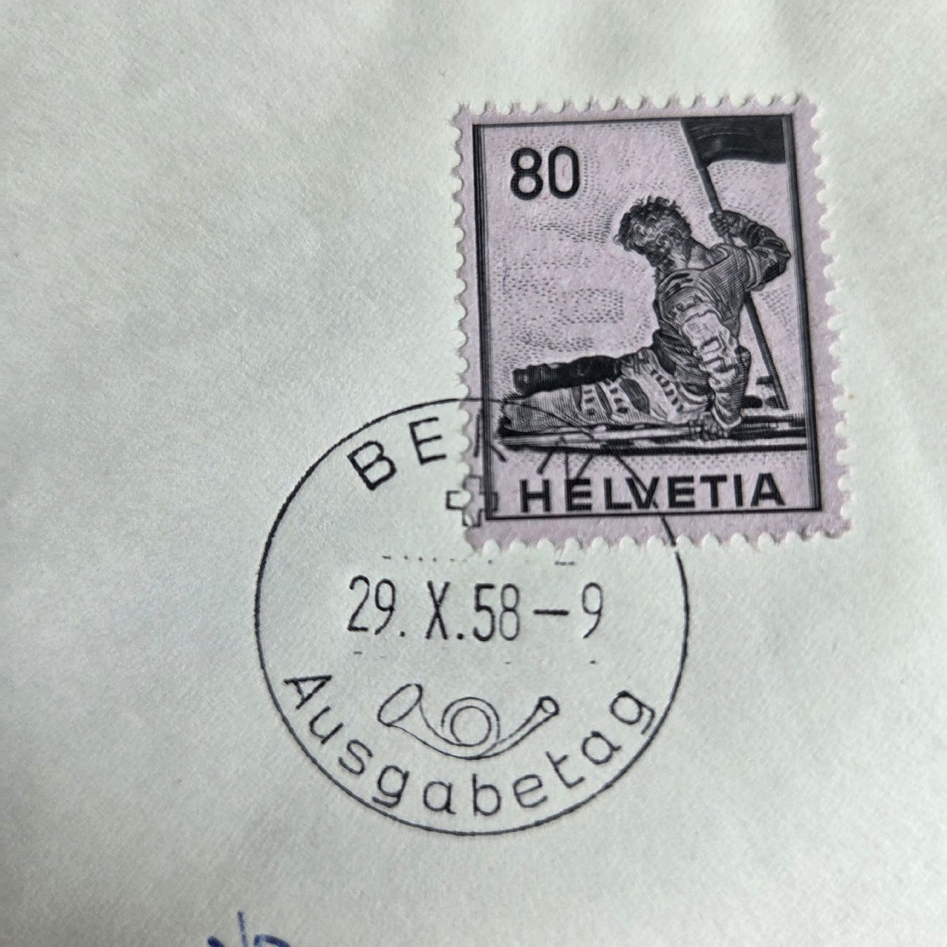 Tous les timbres: Ersttag Brief mit Top Briefmarke 1958 – D'occasion à Stans par Ducati16 2