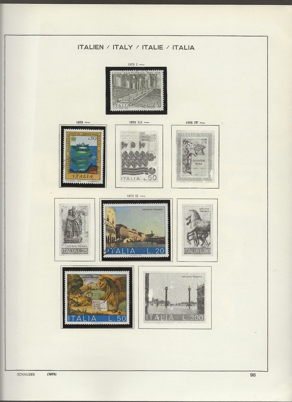 Alle Briefmarken: Marken Italien 1972 bis 1974 – Gebraucht aus Au ZH von xelagreb01 3