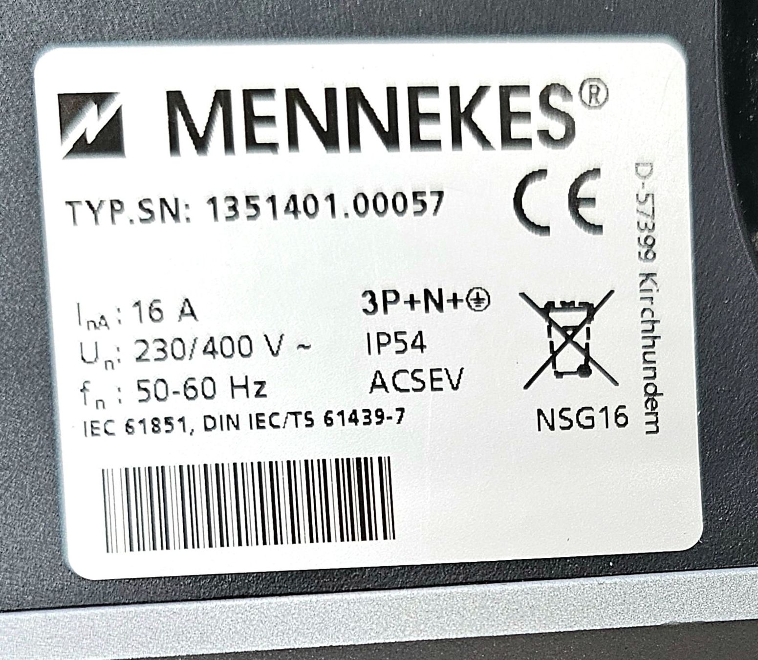 Caricabatterie: Amtron Mennekes Wallbox Typ 11Kw – Usato da Hefenhofen venduto da Osstschweiz 1