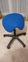 Sattelstuhl THERGOfit blau, Stoff bezogen, höhenverstellbar