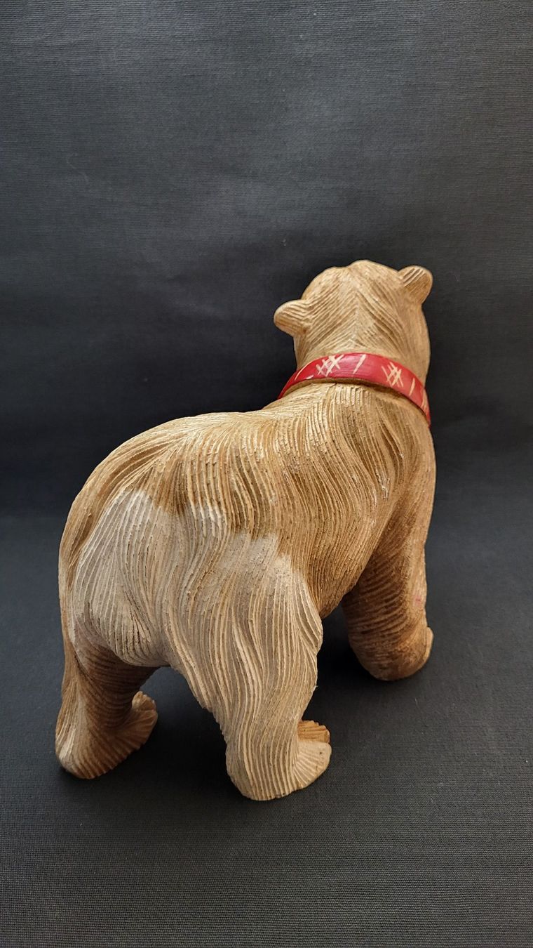 Figurines: Holzschnitzerei POLARBÄR MIT SCHAL – D'occasion à Basel par spinne02 3
