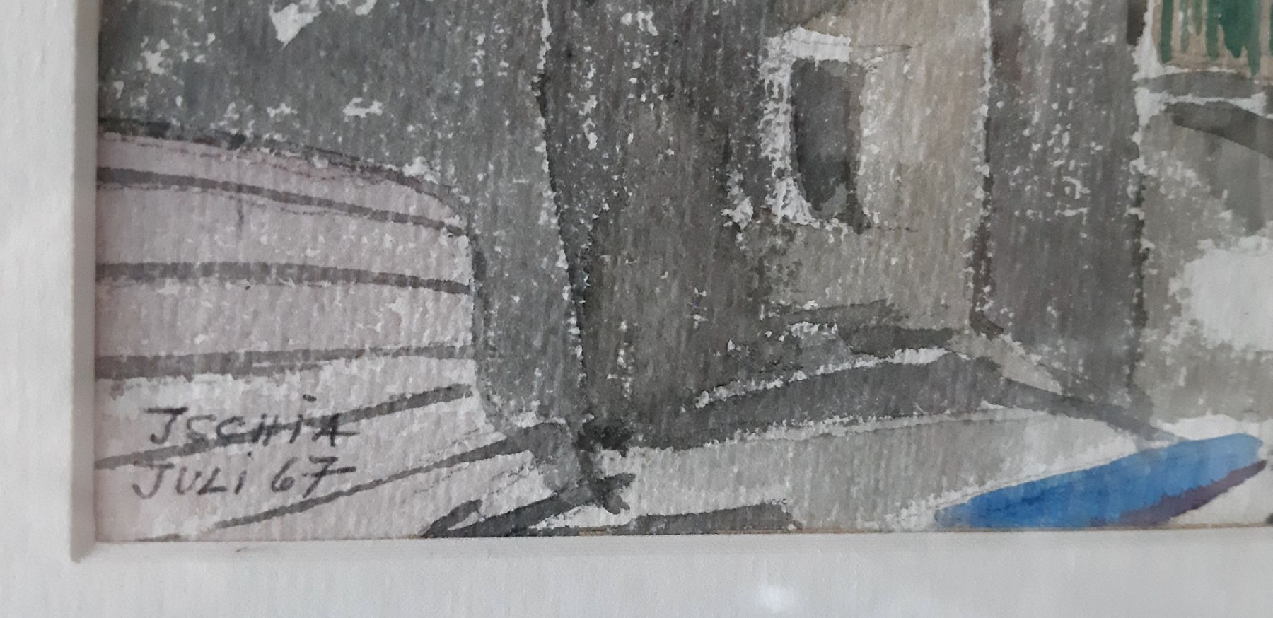 Gemälde: ISCHIA  -  Aquarell  -  Juli 67  -  H.G.Lüscher – Gebraucht aus Tagelswangen von BrigittaC01 4