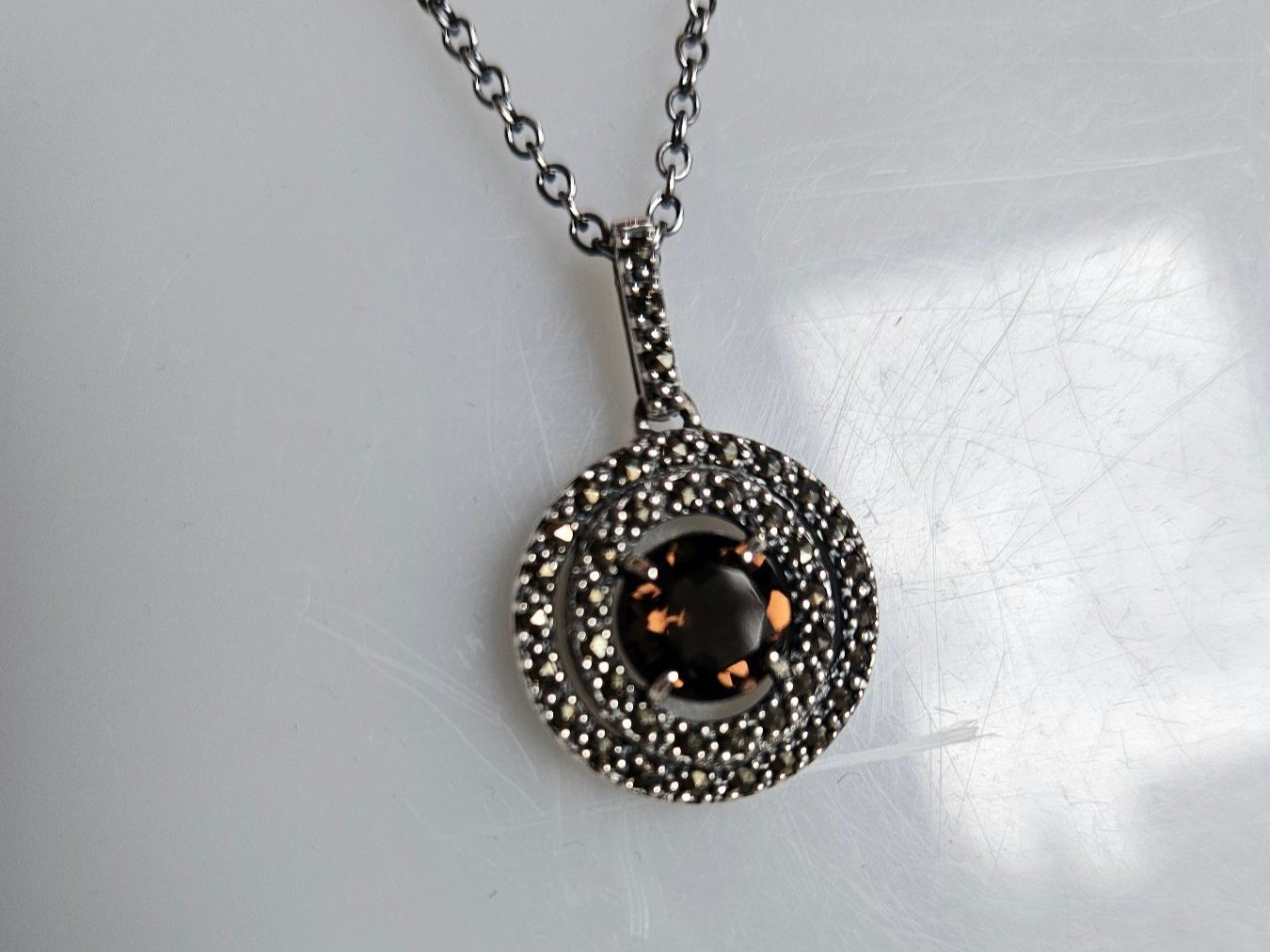 Catenine: Silber Kette mit Rauchquarz – Nuovo (secondo la descrizione) da Winterthur venduto da ste_tcx5