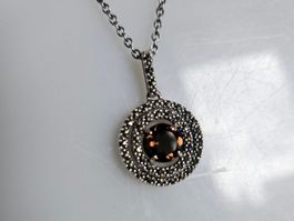 Silber Kette mit Rauchquarz