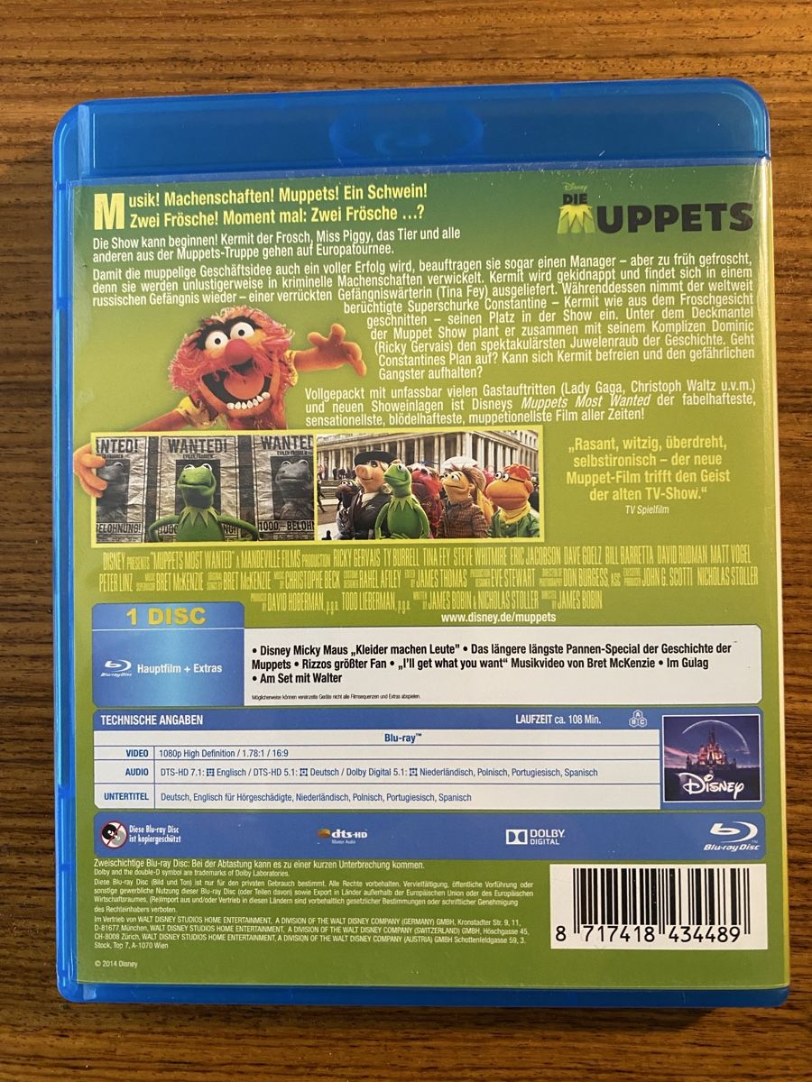 Tutti i DVDs: Muppets - Most Wanted (Blu-ray) - – Usato da Rüschlikon venduto da Granulat204 1
