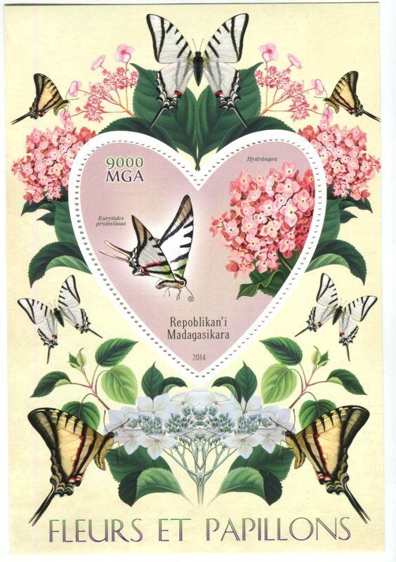 Tous les timbres: Block "Schmetterlinge". Madagaskar. – Neuf avec emballage d'origine à Basel par Butsch5
