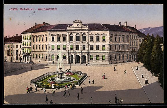 Cartes postales: AK Solothurn, Amthausplatz – D'occasion à Berlin par bartko-reher
