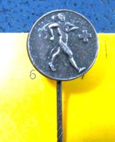SCHWEIZ SPORT ANSTECKNADEL "GEHER" VINTAGE GEPRÄGT OLDI