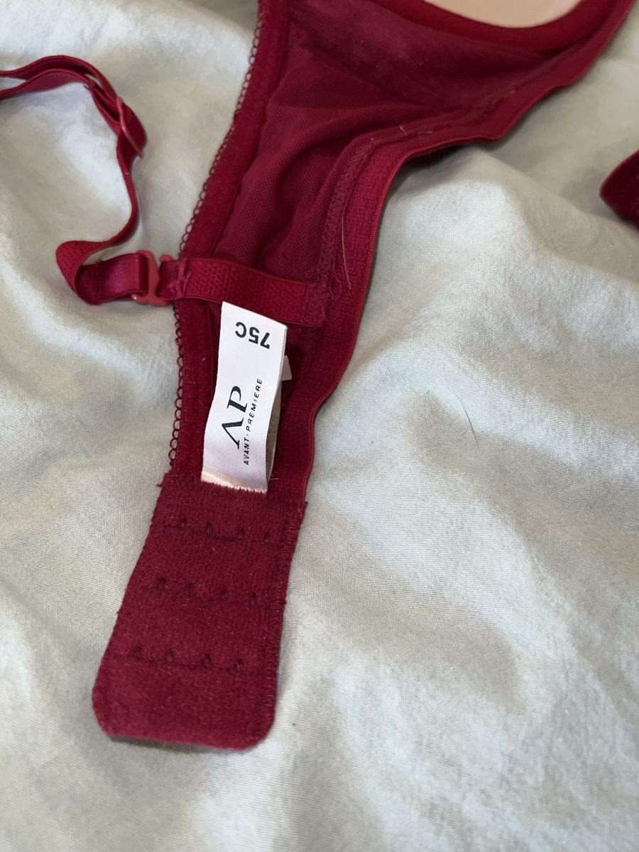 Avant Premiere Sonstige Unterwäsche: Romantischer BH Höschen Set 75C/M Bordeauxrot Spitze – Gebraucht aus Zürich von Klimbim87 3