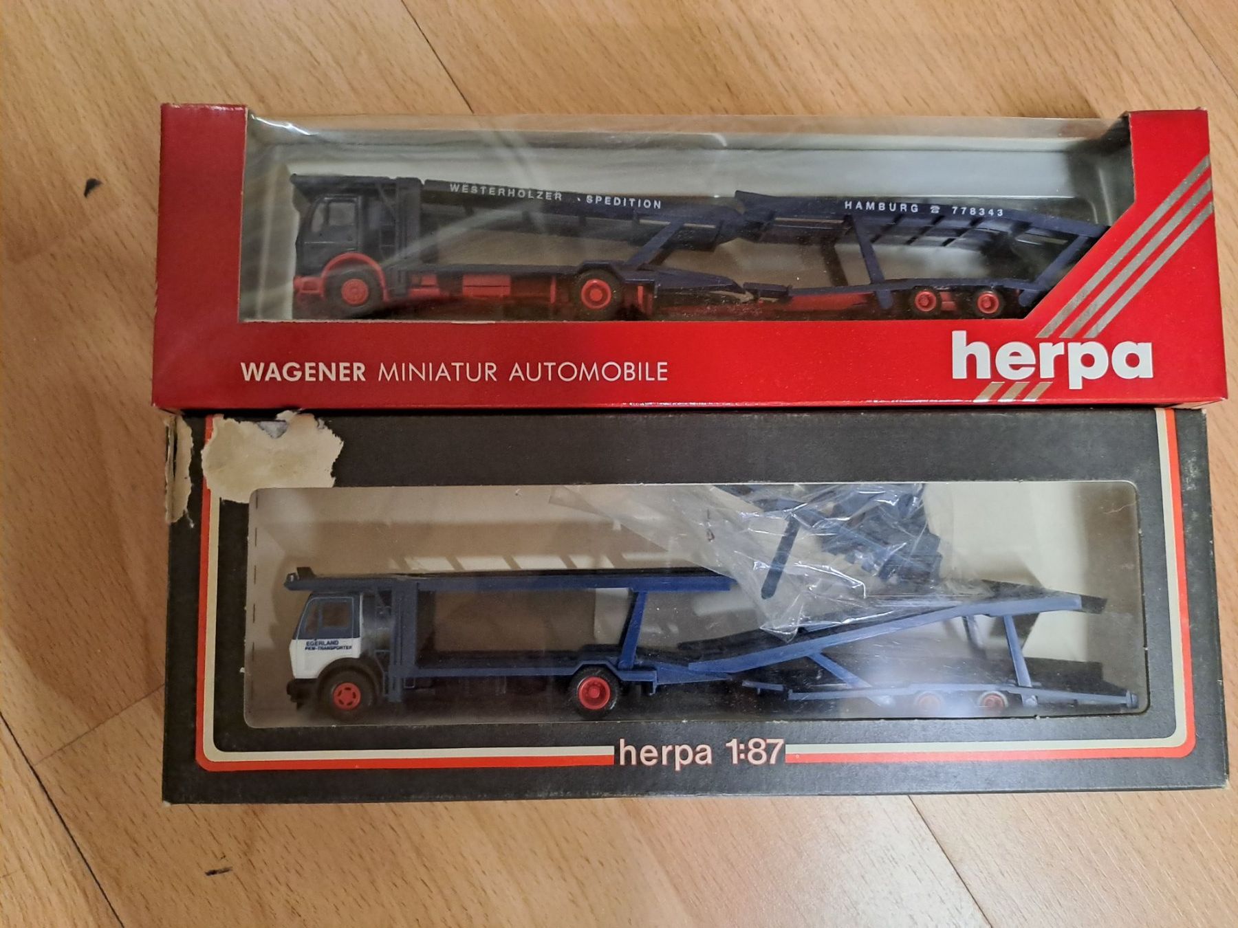 Herpa Modelleisenbahnen: Herpa MB Autotransporter  2 Stk. – Neu und originalverpackt aus Reiden von vscp5
