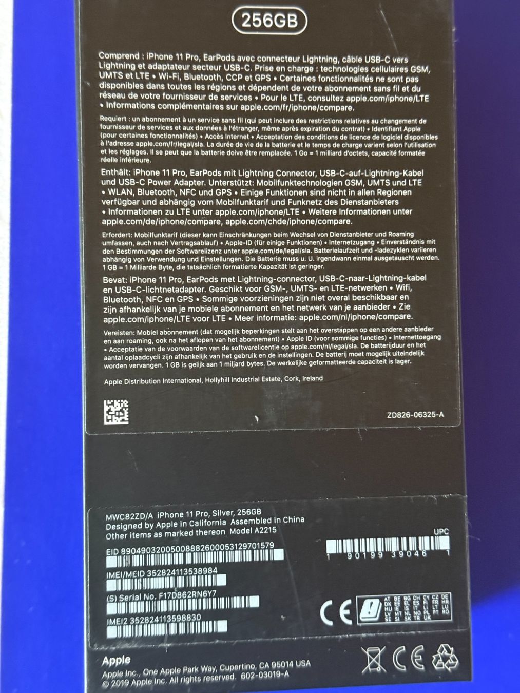 Apple Telefoni cellulari / Smartphones: iPhone 11 Pro Silver 256GB avec accessoires et boîte – Usato da Cudrefin venduto da HIFIFAN 1