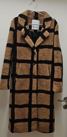 Coat NYLT check pattern brown black