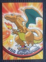 Pokemon Charizard Non Holo 1.Print Logo blau Topps Mint