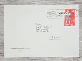 CL17 Enveloppe + Timbre Suisse 1955