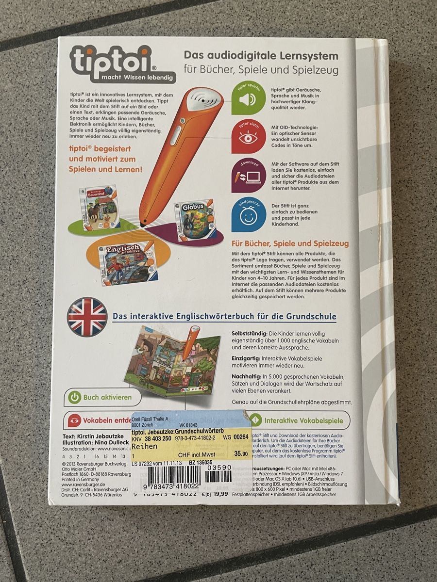 Libri: Tiptoi Englisch Interaktives Lernbuch – Usato da Zürich venduto da debi28 1