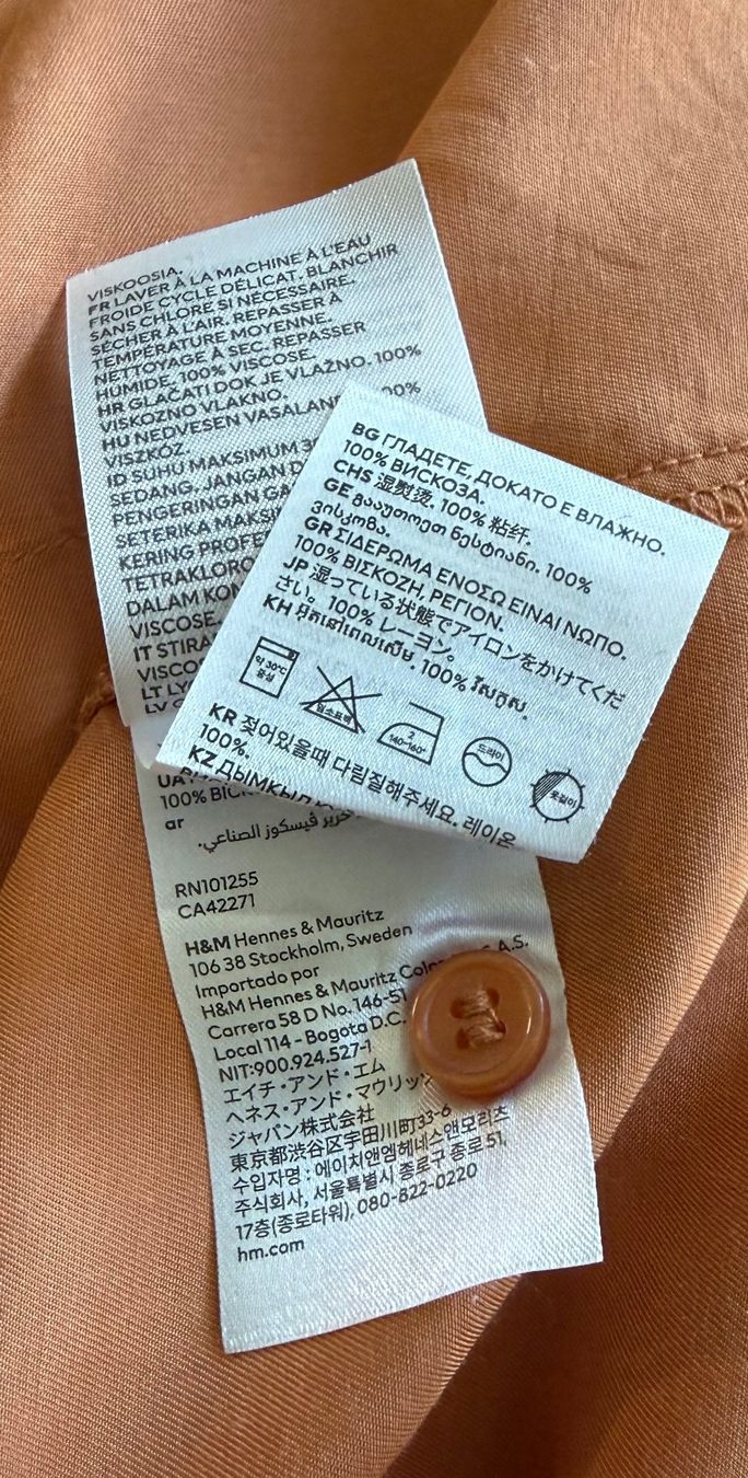 H&M Blusen: Kurzarmbluse H&M, orange – Gebraucht aus Zäziwil von kreative-ideen 3