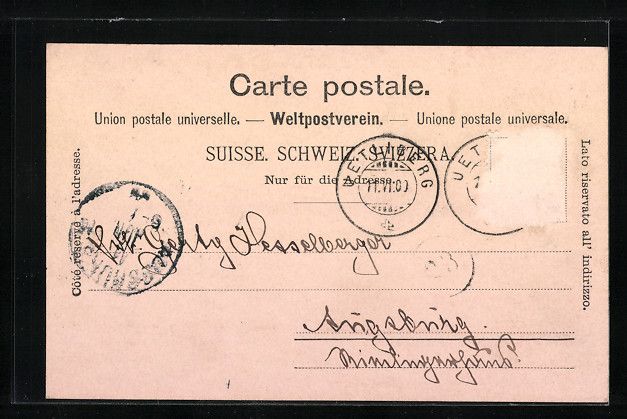 Cartoline postali: Uetliberg, Gruss mit Blick auf ein gross – Usato da Berlin venduto da bartko-reher 1