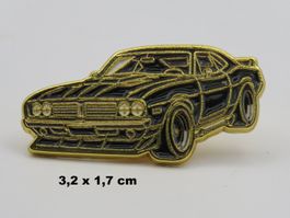 Ansteck Pin - Auto - DODGE CHARGER - schwarz gold  3.2x1.7cm
