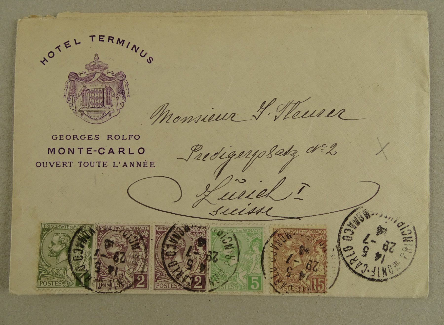 Tous les timbres: MONACO, 13 ÄLTERE BEDARFSBRIEFE – D'occasion à Grüningen par Kartensammler 1