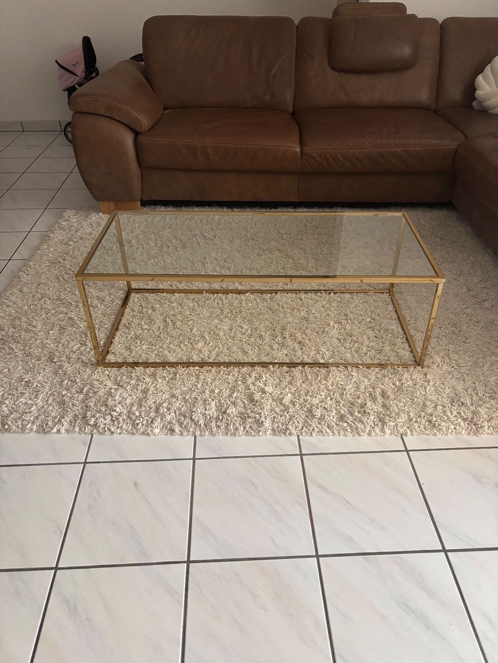 Westwing Tische: Couchtisch mit Glasplatte , Westwing Collection Maya – Gebraucht aus Fahrwangen von lus_m9cb
