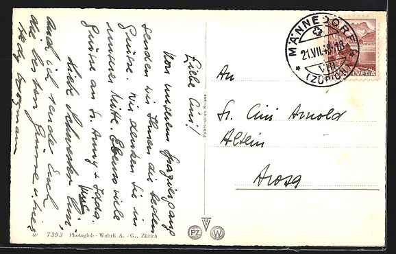 Cartes postales: AK Männedorf, Uferpartie mit Kirche – D'occasion à Berlin par bartko-reher 1