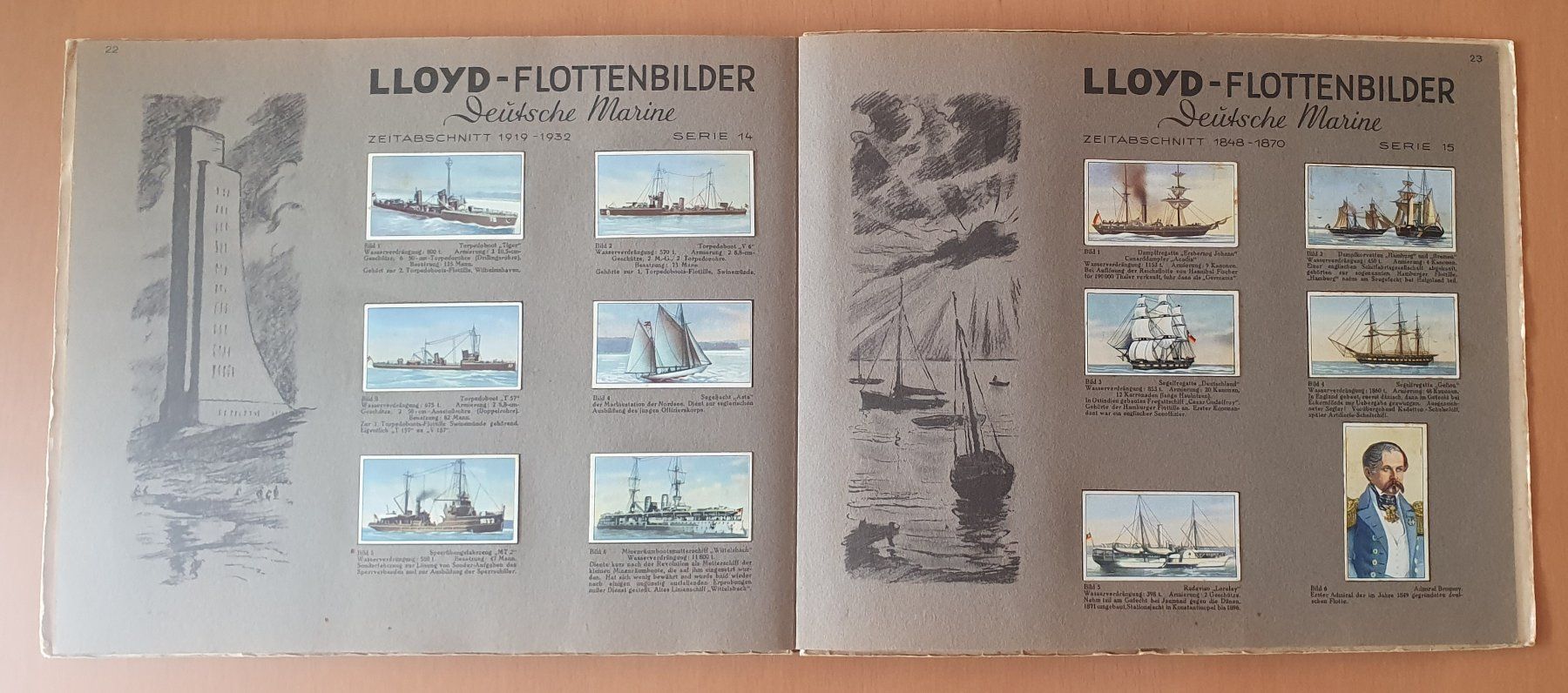 Alben: Zigarettenbilderalbum - Lloyd Flottenbilder Deutsche Marine – Gebraucht aus Kreuzlingen von Rschweiz1 8