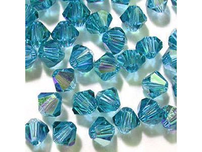Perlen (unechte): Perlen Swarovski, 4mm, Indicolite AB – Neu und originalverpackt aus Schachen LU von Perlentraum