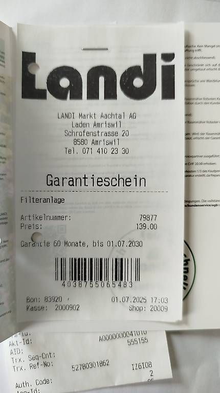 Accessori per Piscine: Filteranlage 1 Jahr alt – Usato da Amriswil venduto da stedi1902 1