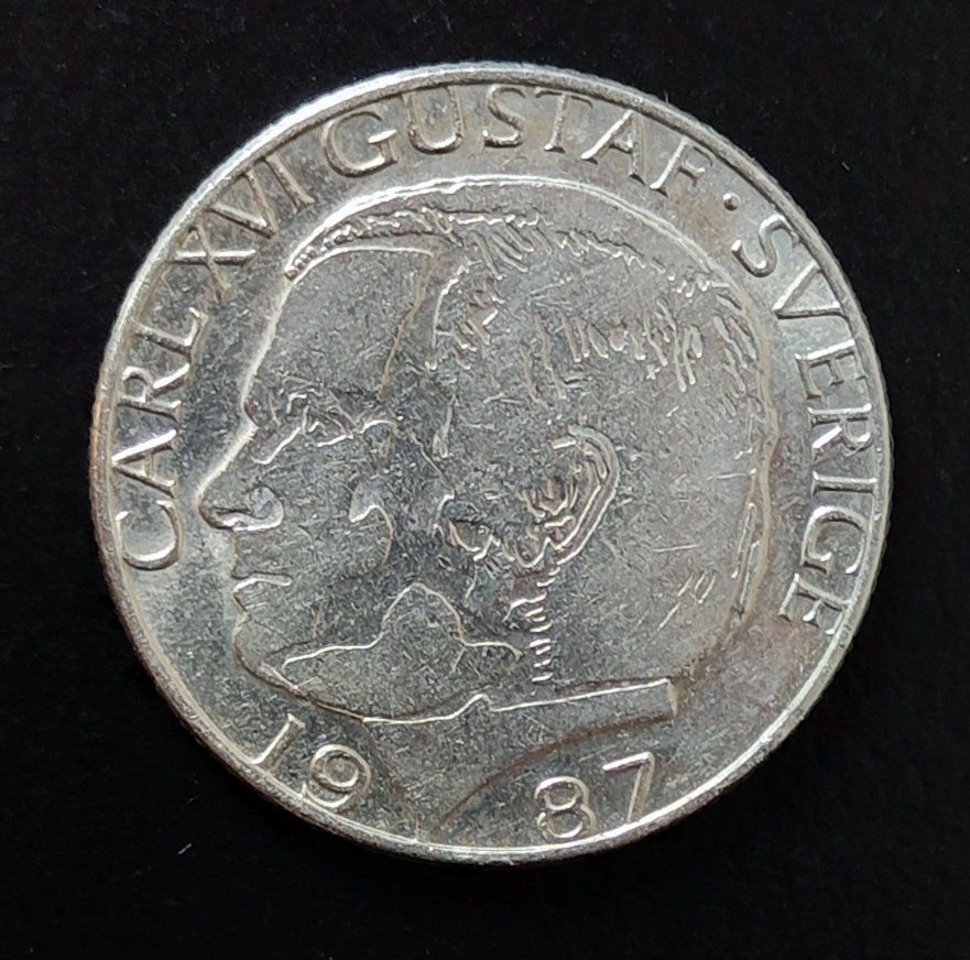 Alle Münzen: 1 Krona Münze Schweden 1987 – Gebraucht aus Lenzburg von Dani_Lenzburg 1