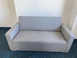 Wetterfestes Sofa hellgrau,  2-Sitzer