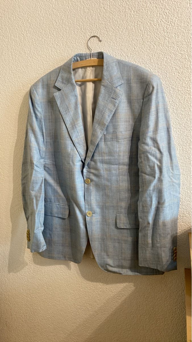 Completi: Sakko Hugo Boss, hellblau kariert, Grösse 50 – Usato da Roggliswil venduto da New007