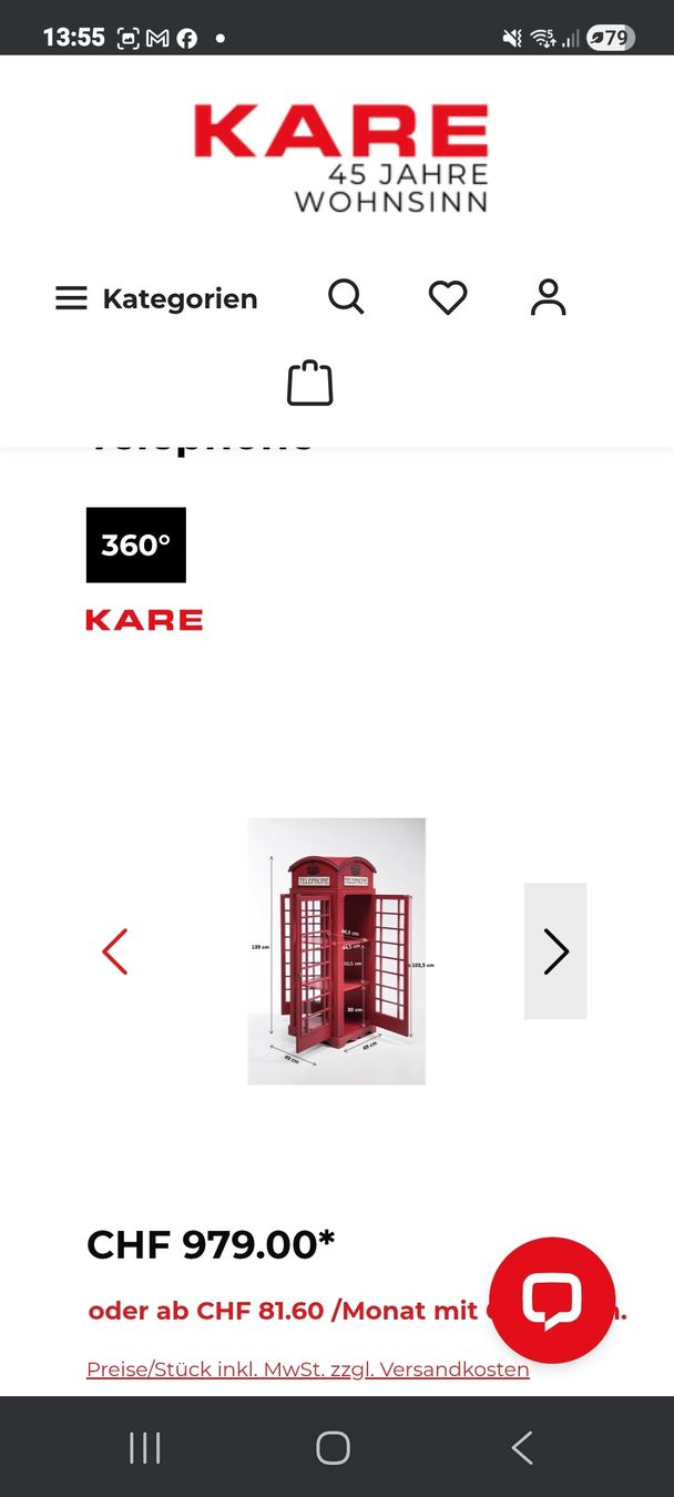Vetrine: Londoner Telefonkabine, Vitrine – Usato da Adliswil venduto da Baski1963 2