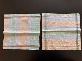 Zwei feine Stofftaschentücher, Sommer-Must-Have, gestreift