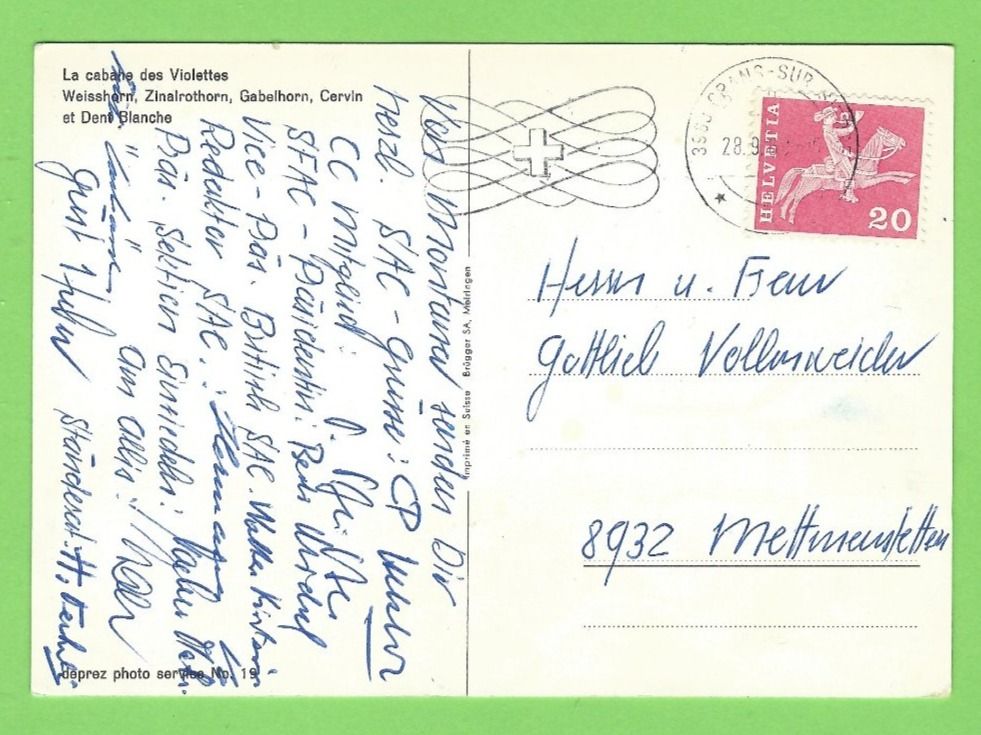 Cartoline postali: La Caban des Violettes – Usato da Zürich venduto da t24_de 1