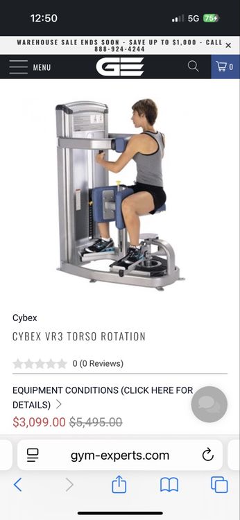 Cybex Equipment Cybex VR3 Torso Rotation (Gebraucht) in St. Margrethen ...