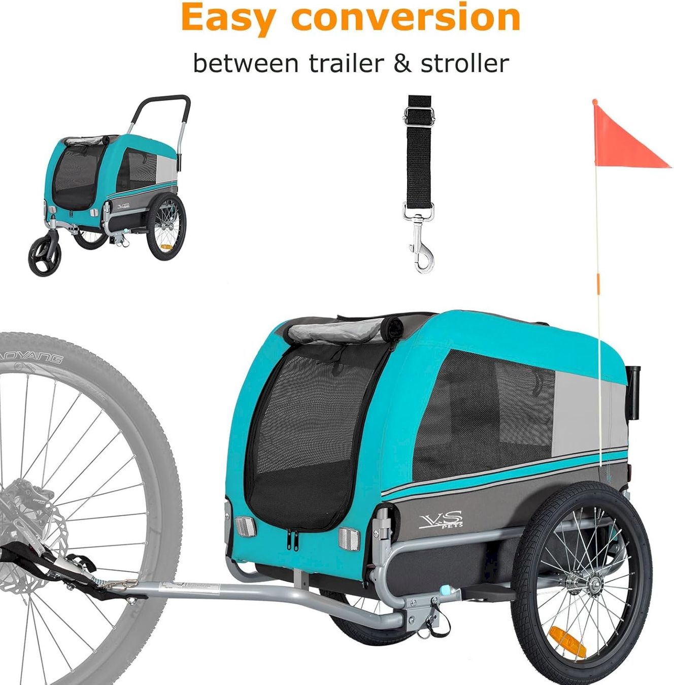 Rimorchi per biciclette: TIGGO VS Pets Hundeanhänger MEDIUM Blau – Nuovo e nell'imballaggio originale da Bottighofen venduto da zaap 6