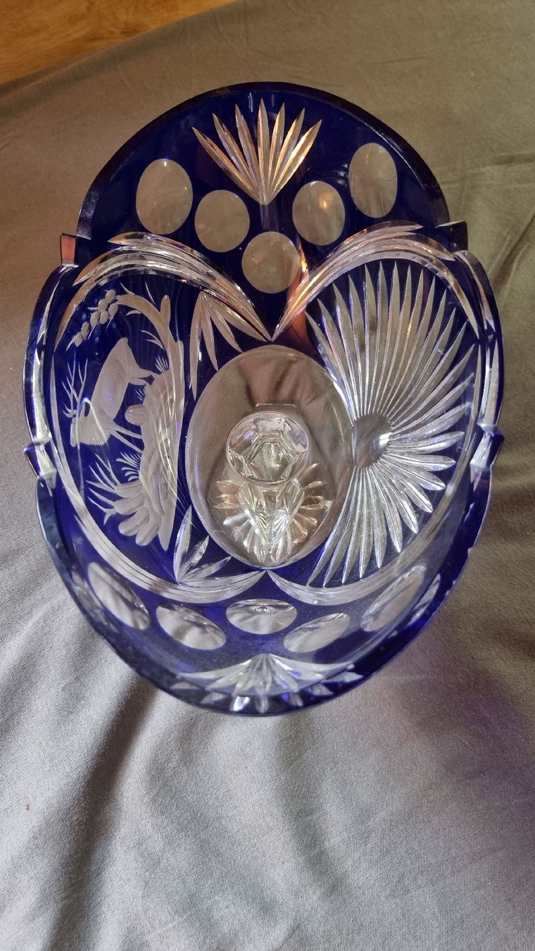 Bicchieri: .Kristallglasschale mit Hirsch – Usato da Sils im Domleschg venduto da platin01 5