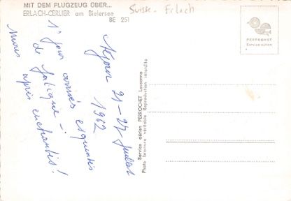 Cartoline postali: Erlach BE Cerlier // Luftbild Dorf Bielersee – Usato da Basel venduto da intermezzo12 1