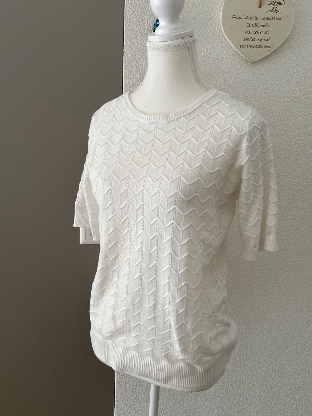 Maglioni & Felpe: Damen Kurzarm Pullover ecru Strukturmuster Gr. M – Nuovo (secondo la descrizione) da Brunnen venduto da Nala2929