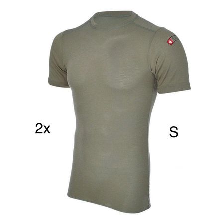 Lot de 2 T-shirts manches courtes armée suisse, taille S