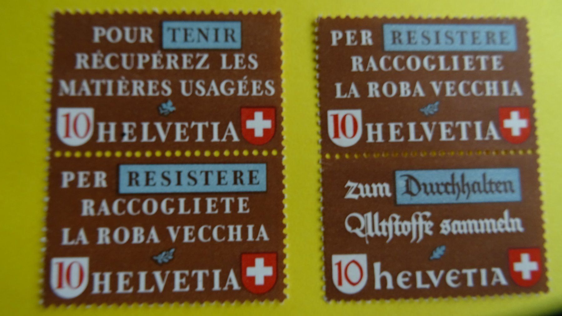 Tutti i francobolli: 1942 ALTSTOFFVERWERTUNG: SATZ COMPLET, postfrisch – Nuovo (secondo la descrizione) da Eschenbach SG venduto da eDaisy 3