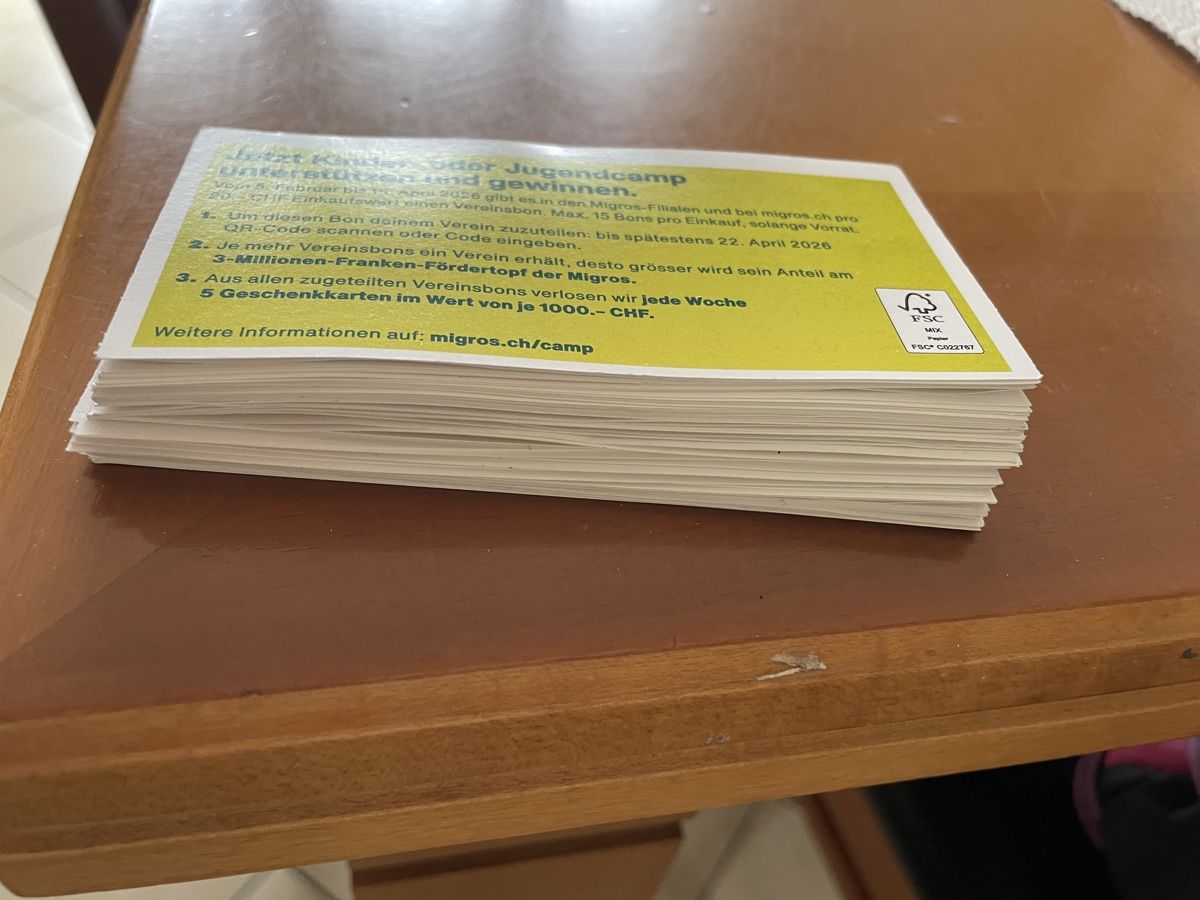 Migros Raccolte di bollini & punti: mehrere Migros Support my camp Bon – Nuovo e nell'imballaggio originale da Bergdietikon venduto da antovale 2