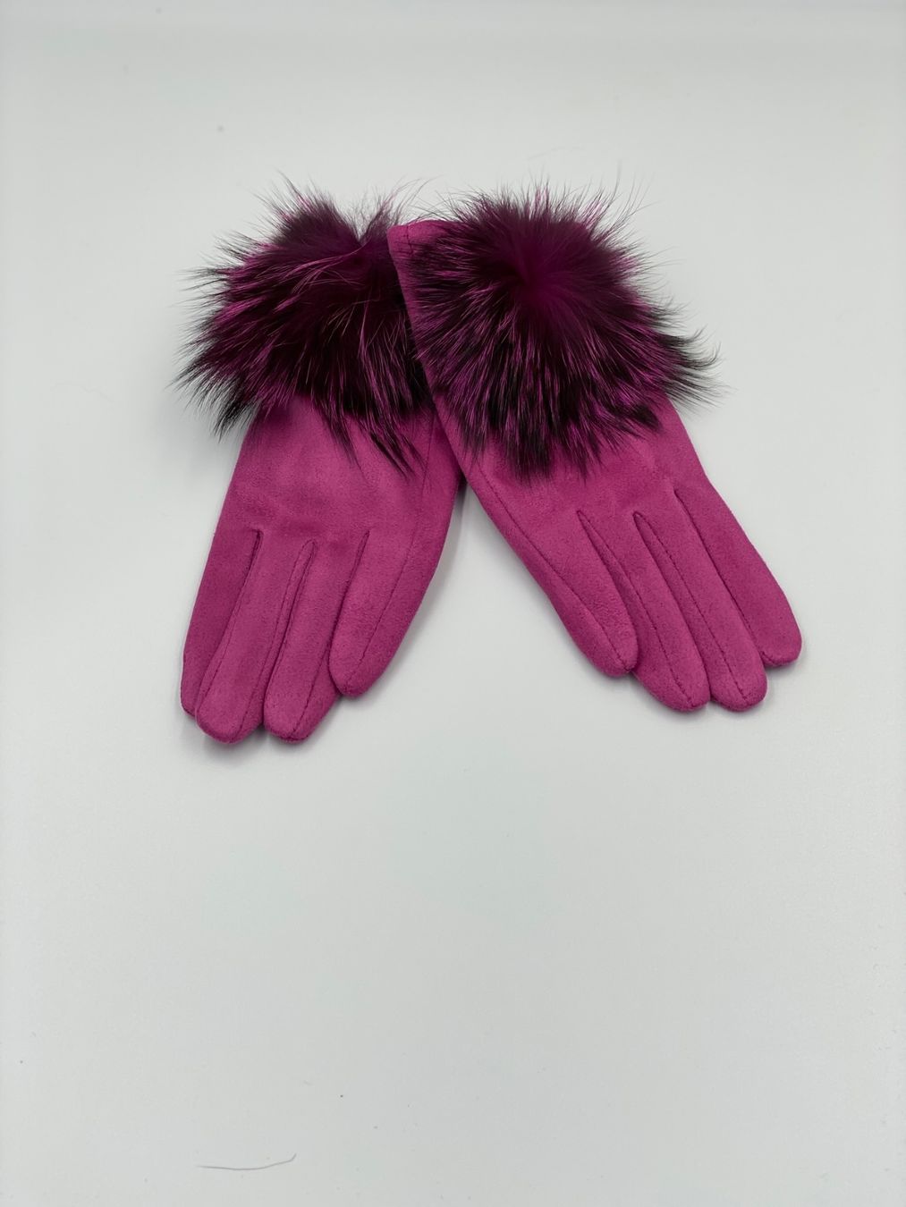 Guanti & manicotti: Handschuh mit Pompon "Fuchsia" – Nuovo e nell'imballaggio originale da Bülach venduto da DuffyFashionAvenue