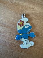 Schlümpfe Anhänger, Vintage Schlumpf mit Blume