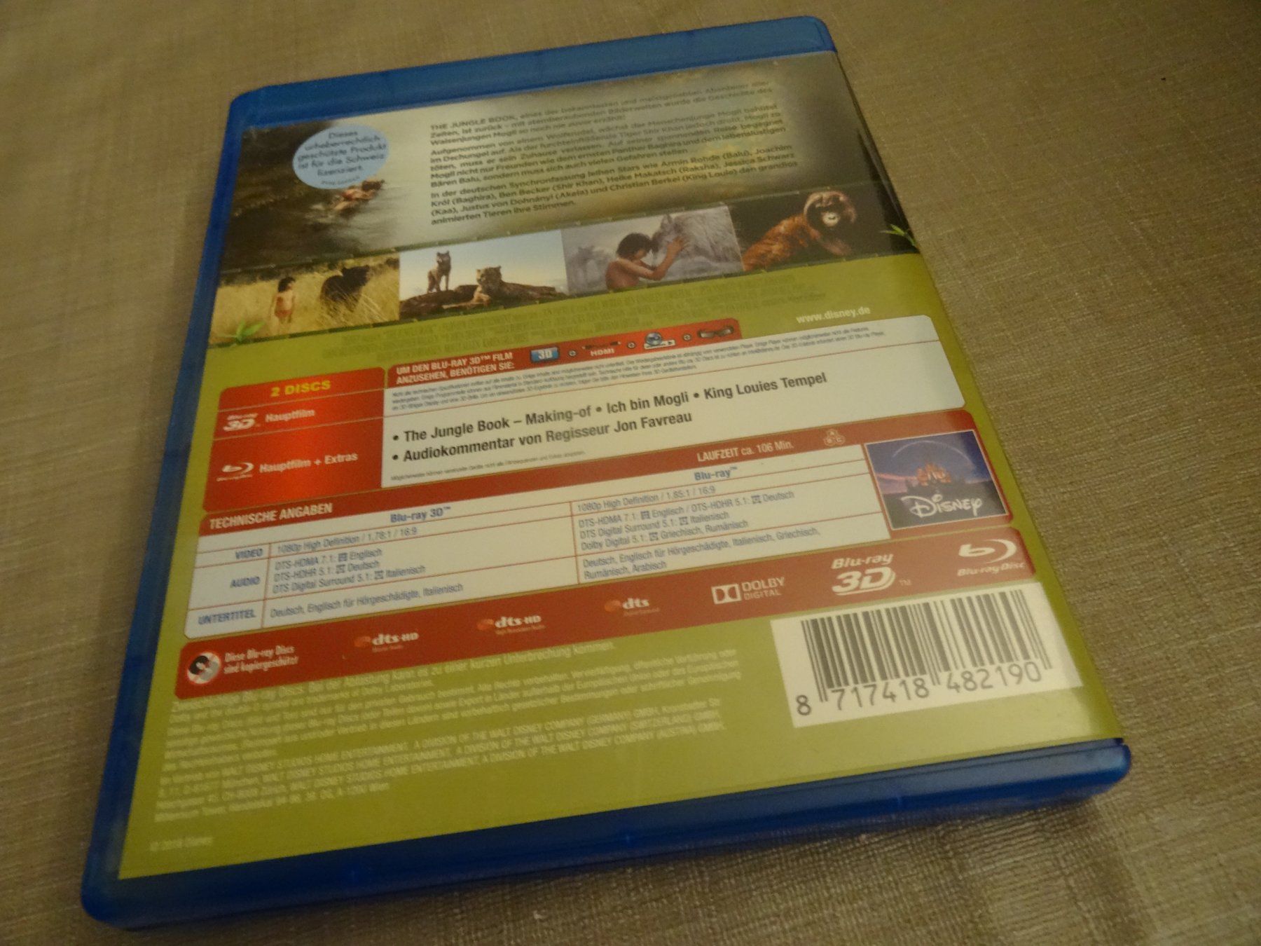 Tutti i DVDs: The Jungle Book 3D + 2D BLU-RAY – Usato da Olten venduto da Disc-Verkauf 2