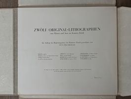 RAR! 12 Original-Lithographien Flüsse und Seen Kanton Zürich