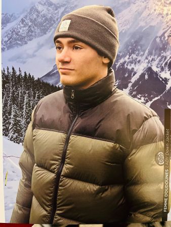 echt Daunenjacke "LHOTSE France", kaki/noir, Gr.L