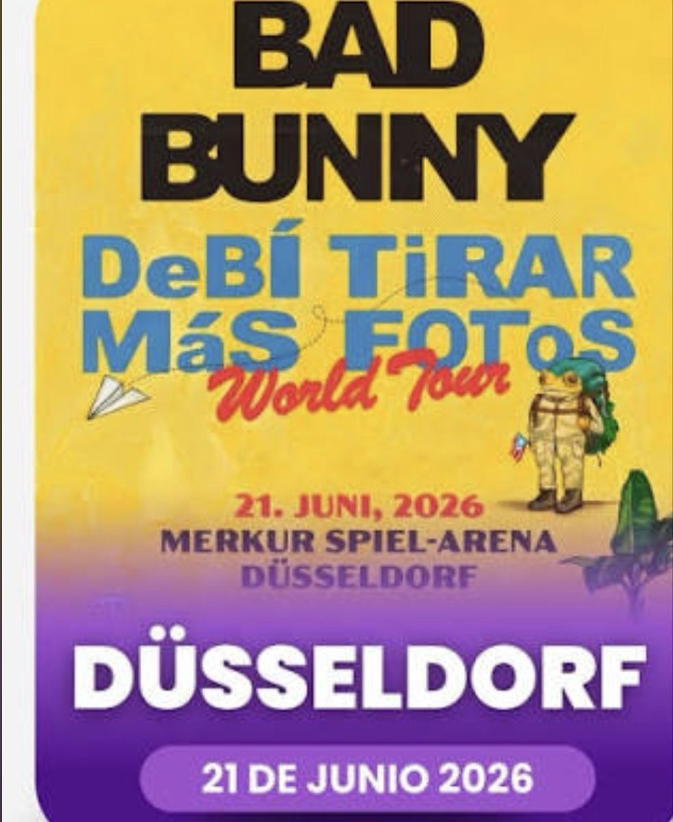 Biglietti: Bad Bunny Düsseldorf SO/21.6.26 – Nuovo e nell'imballaggio originale da Hergiswil NW venduto da Merc12edes