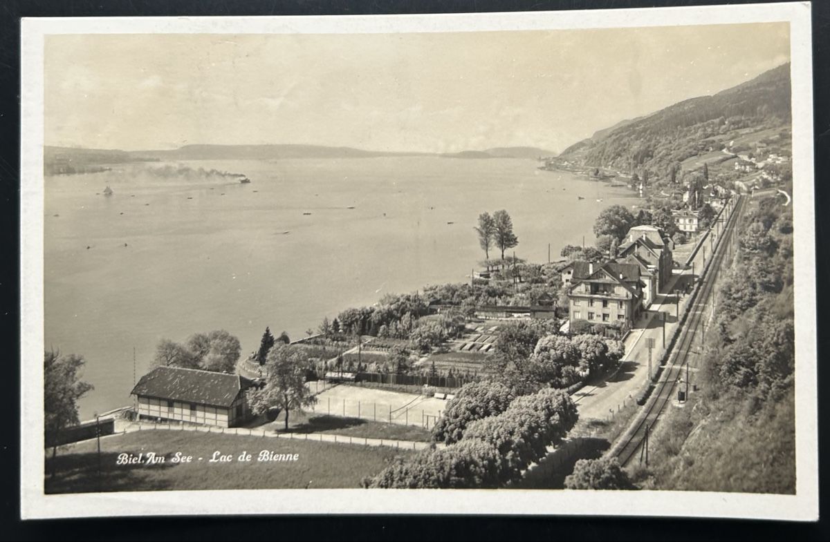 Cartoline postali: Fotokarte Biel am See  – Usato da Horw venduto da Tellbub